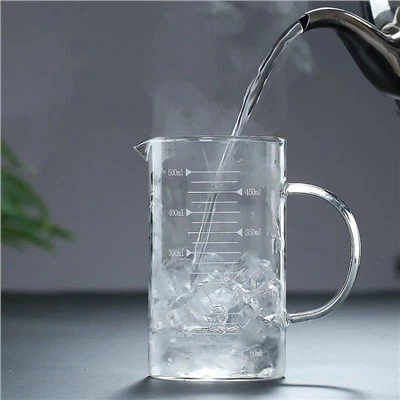 Szklany słoik pomiarowy 16OZ z łatwymi do odczytu wagami